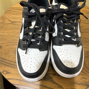 Nike Youth's Black and White Panda Dunks Sneakers